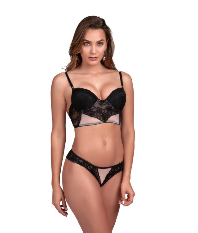 Conjunto de bojo em tule e renda – Yully