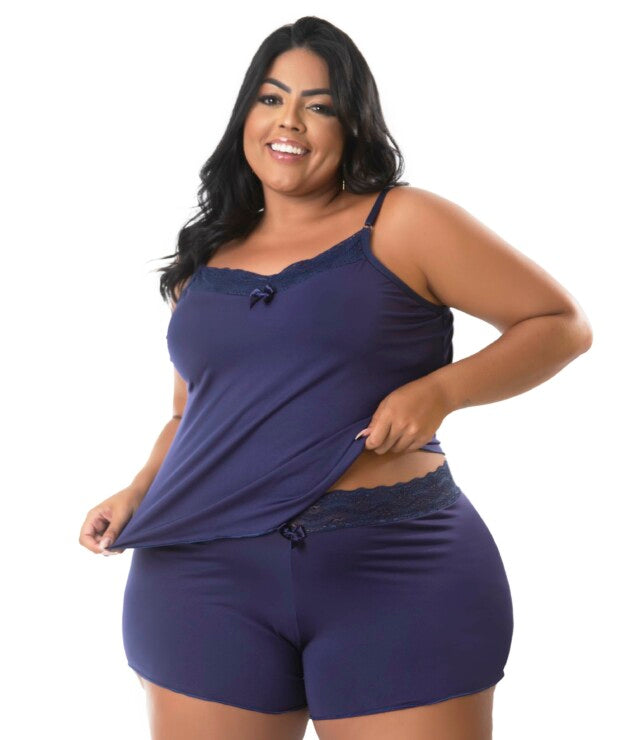 Baby Doll Plus Size com Renda – Liana