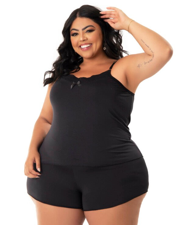 Baby Doll Plus Size com Renda – Liana