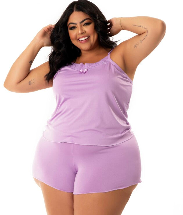 Baby Doll Plus Size com Renda – Liana