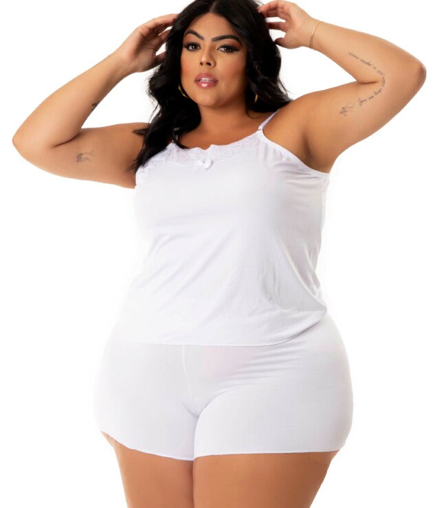 Baby Doll Plus Size com Renda – Liana