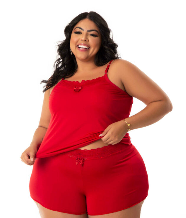 Baby Doll Plus Size com Renda – Liana