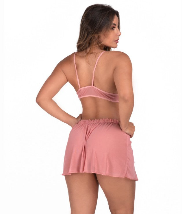 Camisola em tule com calcinha – Noemi