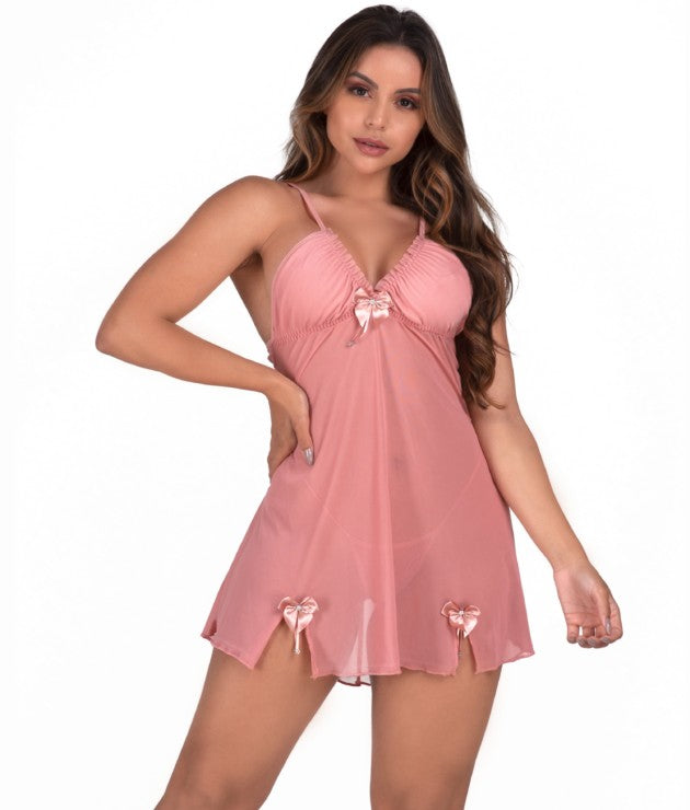 Camisola em tule com calcinha – Noemi