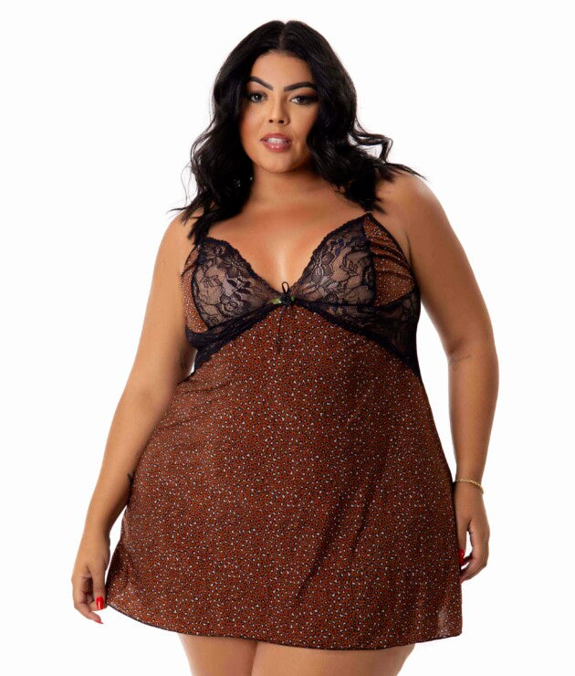 Camisola Plus Size em Liganete – Erica