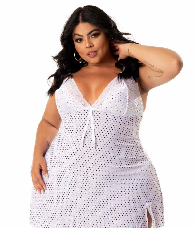 Camisola plus size em liganete – Monise