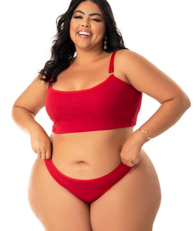 Conjunto Canelado Plus Size – Márcia