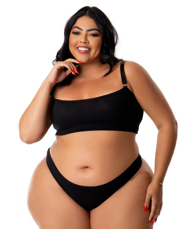 Conjunto Canelado Plus Size – Márcia