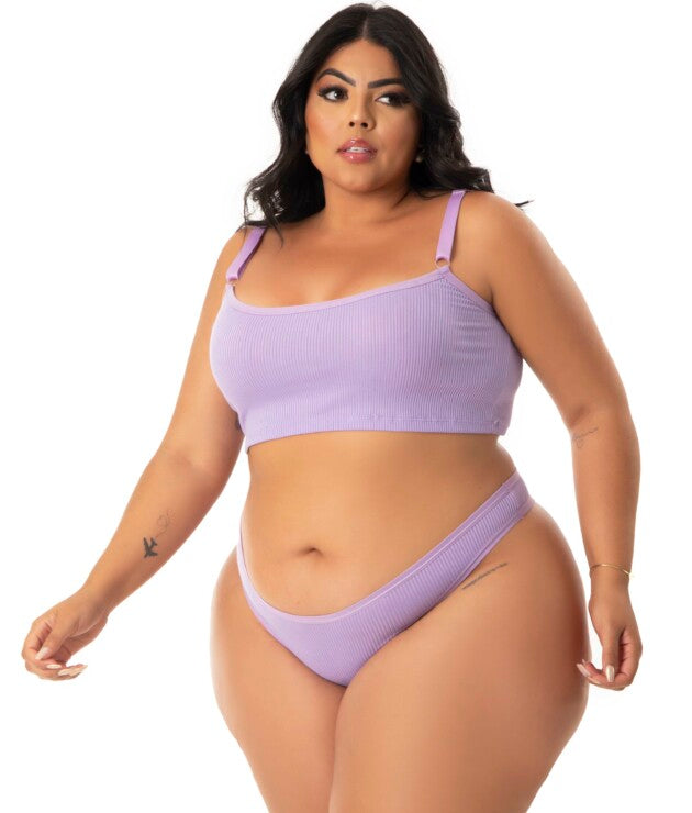 Conjunto Canelado Plus Size – Márcia