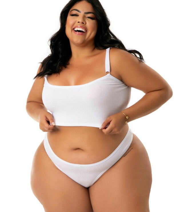 Conjunto Canelado Plus Size – Márcia