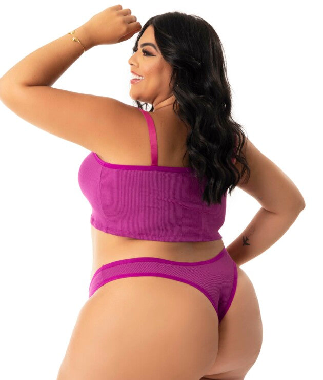 Conjunto Canelado Plus Size – Márcia