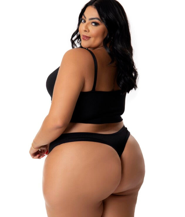 Conjunto Canelado Plus Size – Márcia