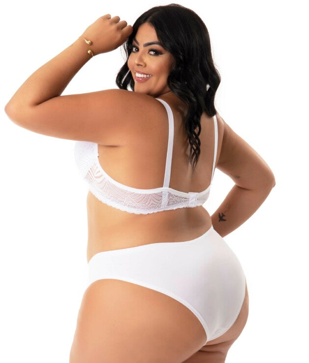 Conjunto Plus Size com renda vazada – Angela