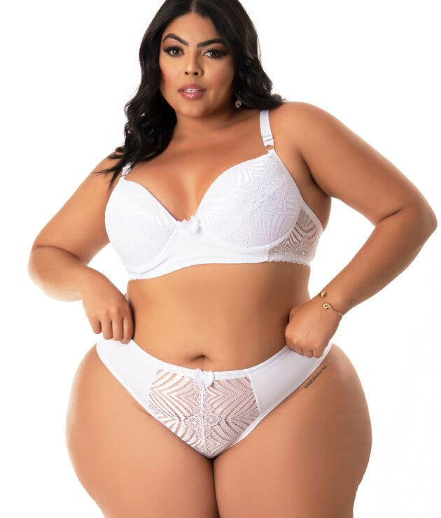 Conjunto Plus Size com renda vazada – Angela