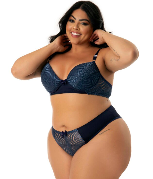 Conjunto Plus Size com renda vazada – Angela