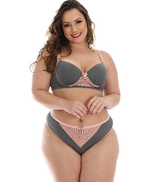 Conjunto Plus Size em supplex mesclado – Amara